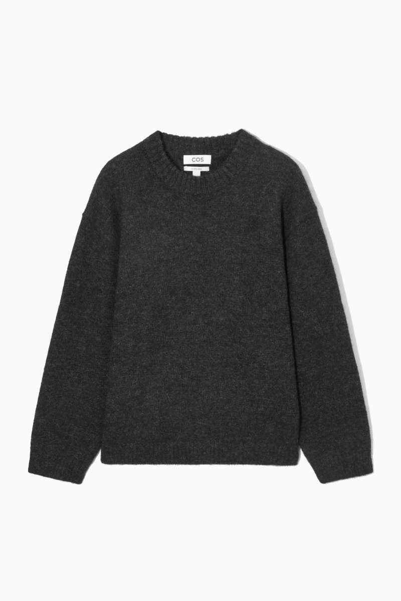 Men's COS Oversized Alpaca-Blend Sweaters Black NZ-20ADHIWOQ