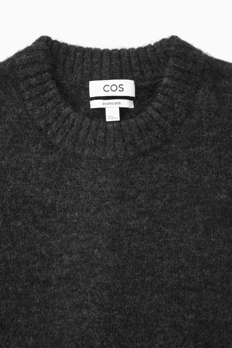 Men's COS Oversized Alpaca-Blend Sweaters Black NZ-20ADHIWOQ