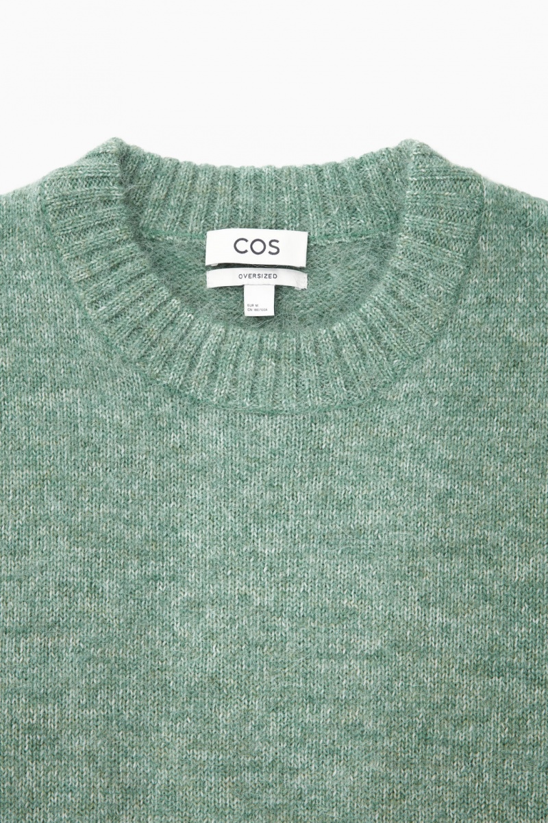 Men's COS Oversized Alpaca-Blend Sweaters Green NZ-05EWFUZLI