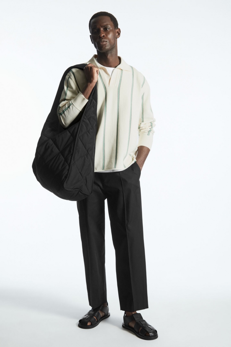 Men's COS Oversized Diamond-Quilted Shoulder Bags Black NZ-03EFWCVDX