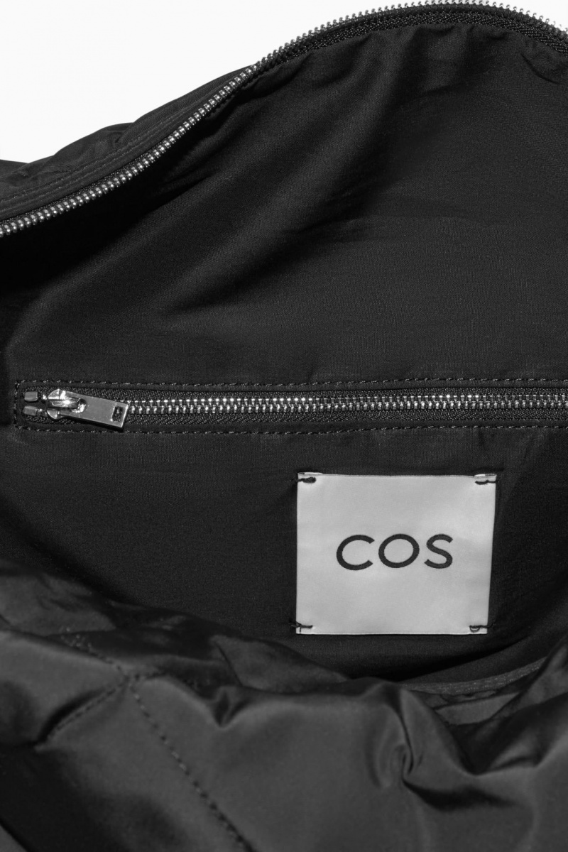 Men's COS Oversized Diamond-Quilted Shoulder Bags Black NZ-03EFWCVDX