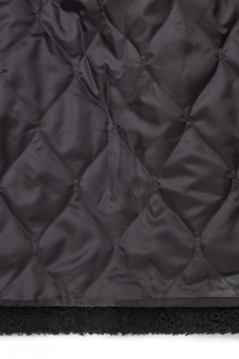 Men's COS Padded Teddy Jackets Black NZ-14BZUKGIC