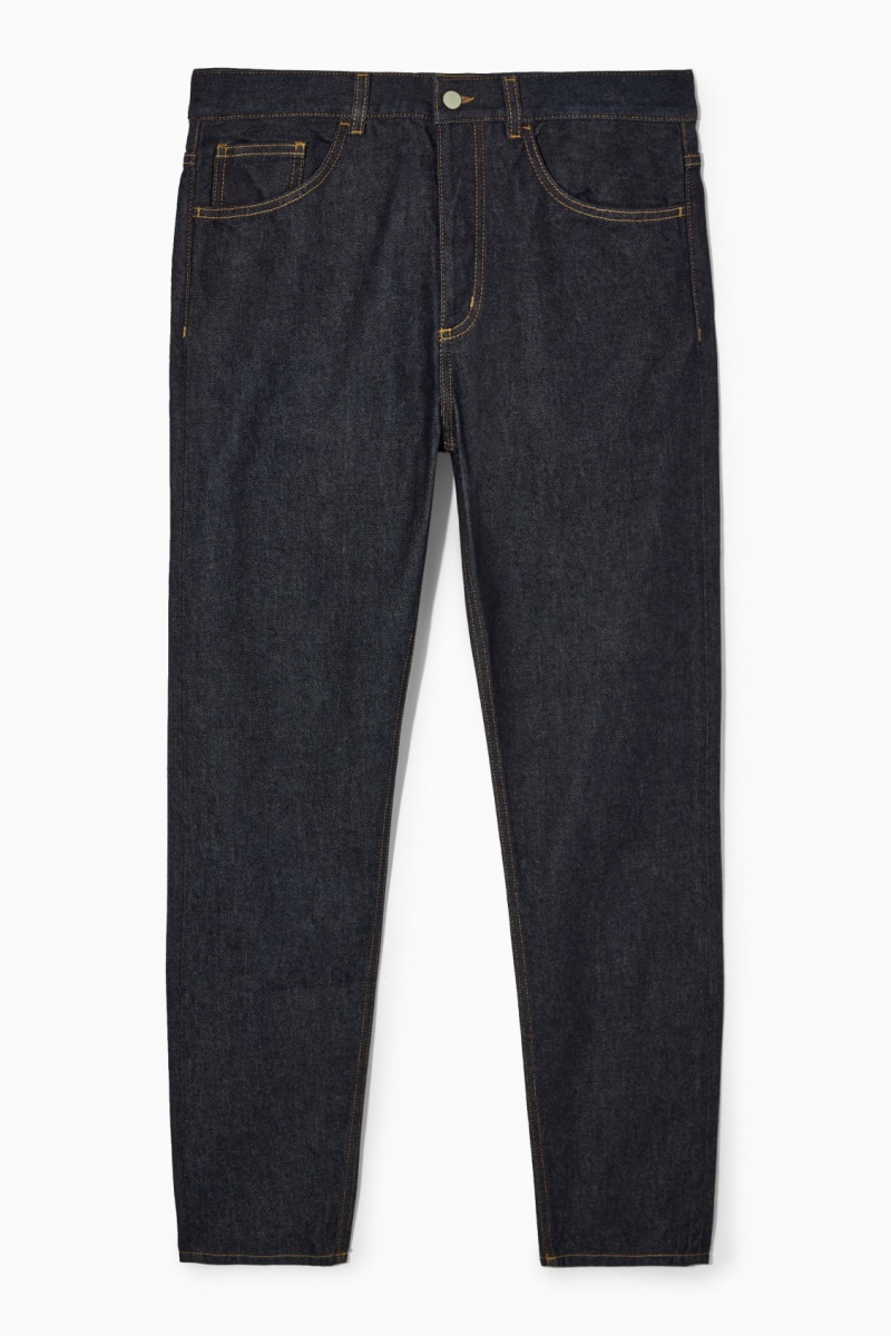 Men\'s COS Pillar Tapered Jeans Indigo Blue NZ-53JPMSBHD