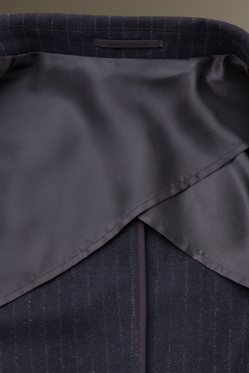 Men's COS Pinstriped Wool Regular Blazer Navy NZ-47QEOKNIU
