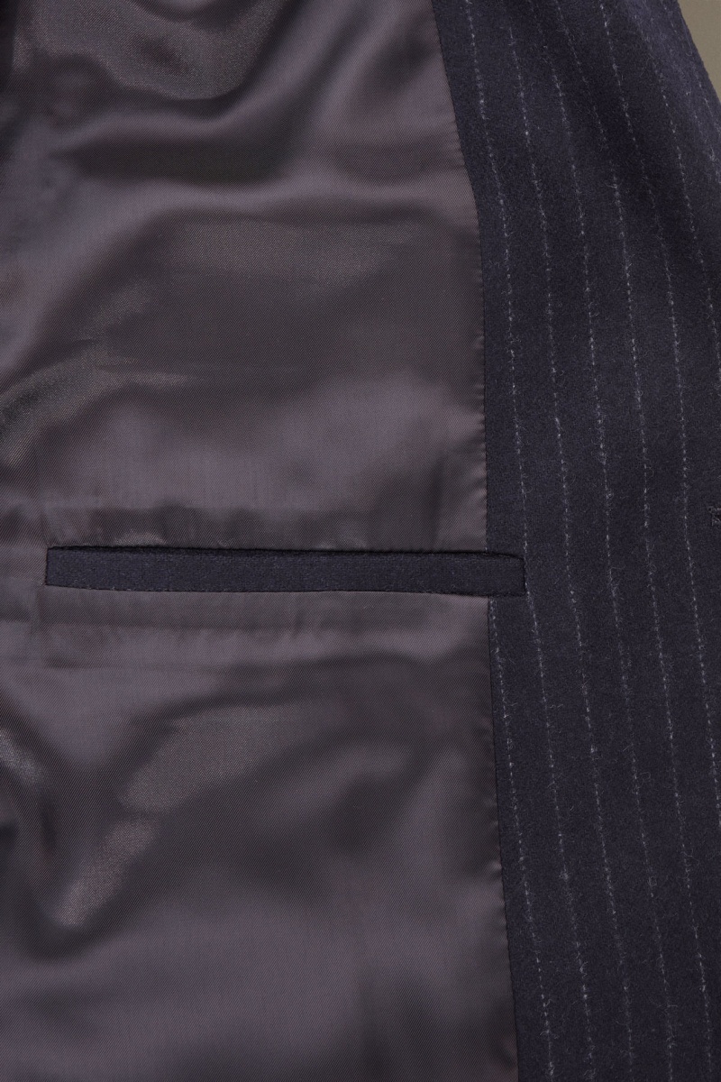 Men's COS Pinstriped Wool Regular Blazer Navy NZ-47QEOKNIU