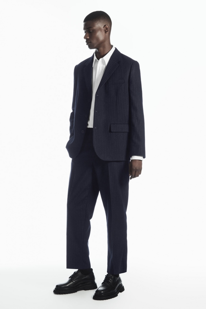Men's COS Pleated-Placket Dress White NZ-63RUCELJS