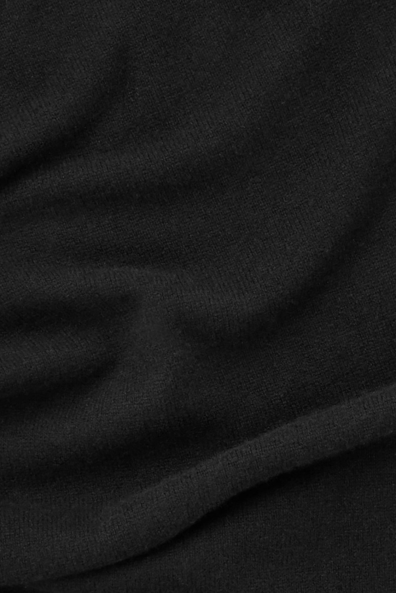 Men's COS Pure Cashmere Scarf Black NZ-48NBOCFIH