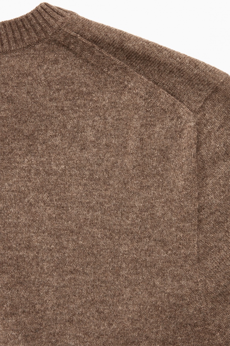 Men's COS Pure Cashmere Sweaters Brown NZ-28EWOUBZG
