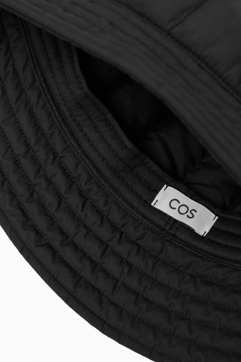 Men's COS Quilted Bucket Hats Black NZ-16RGBCLYZ