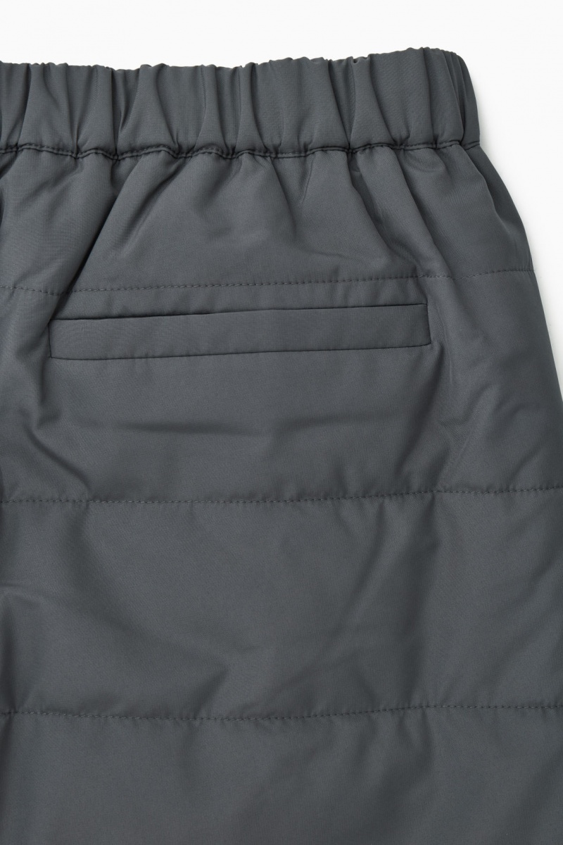 Men's COS Quilted Padded Pants Dark Grey NZ-42QZYOVGA