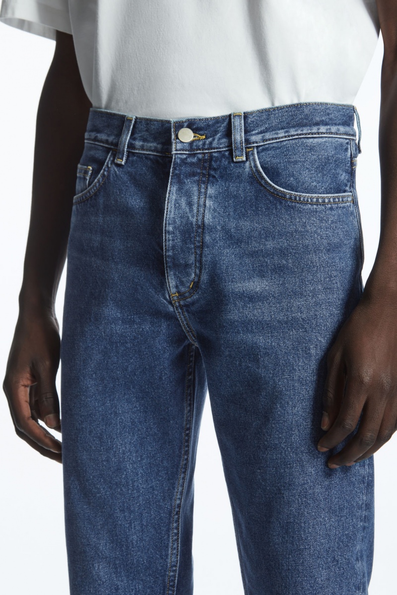 Men's COS Regular-Fit Tapered-Leg Jeans Blue NZ-13SJRWOPA
