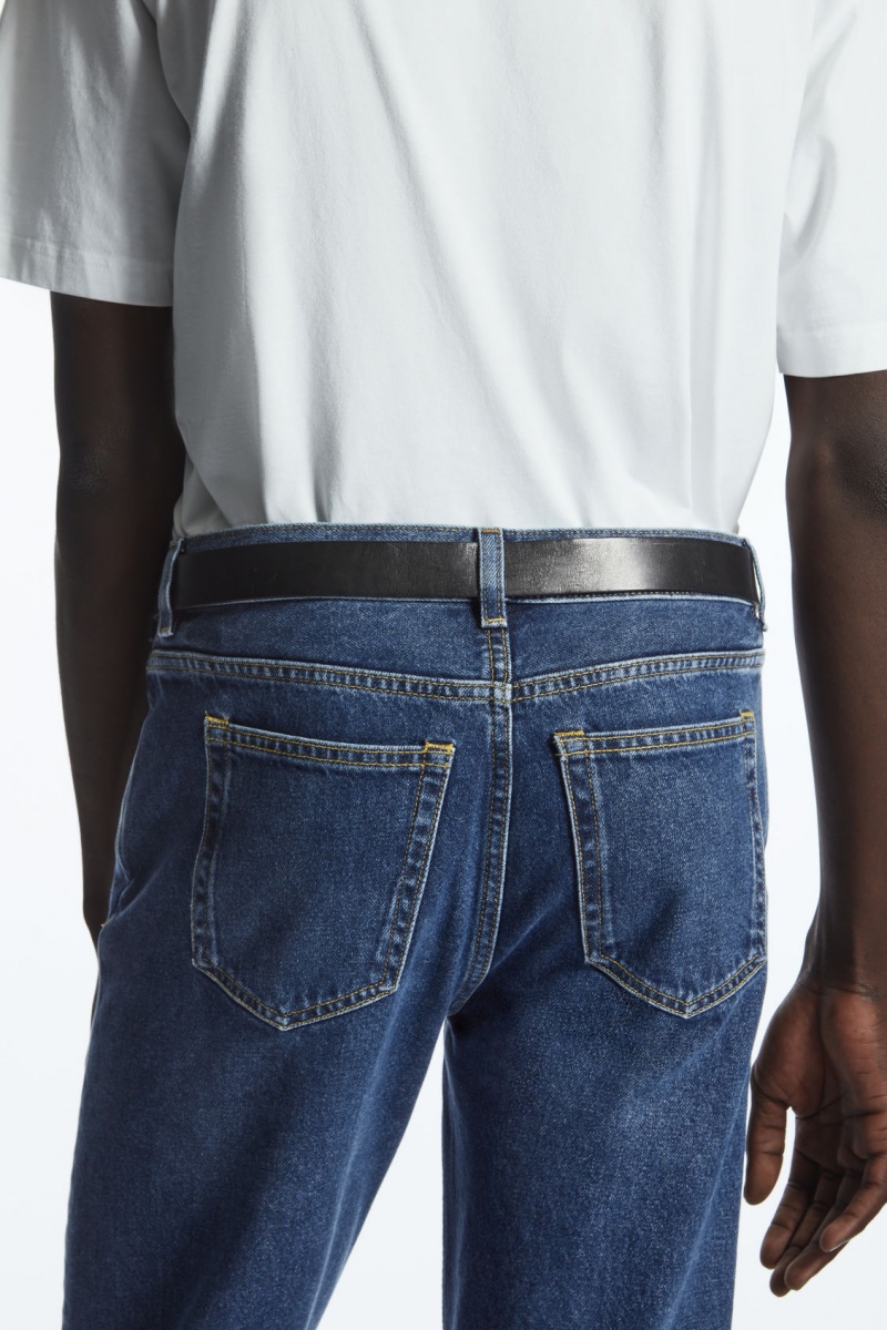 Men's COS Regular-Fit Tapered-Leg Jeans Blue NZ-13SJRWOPA