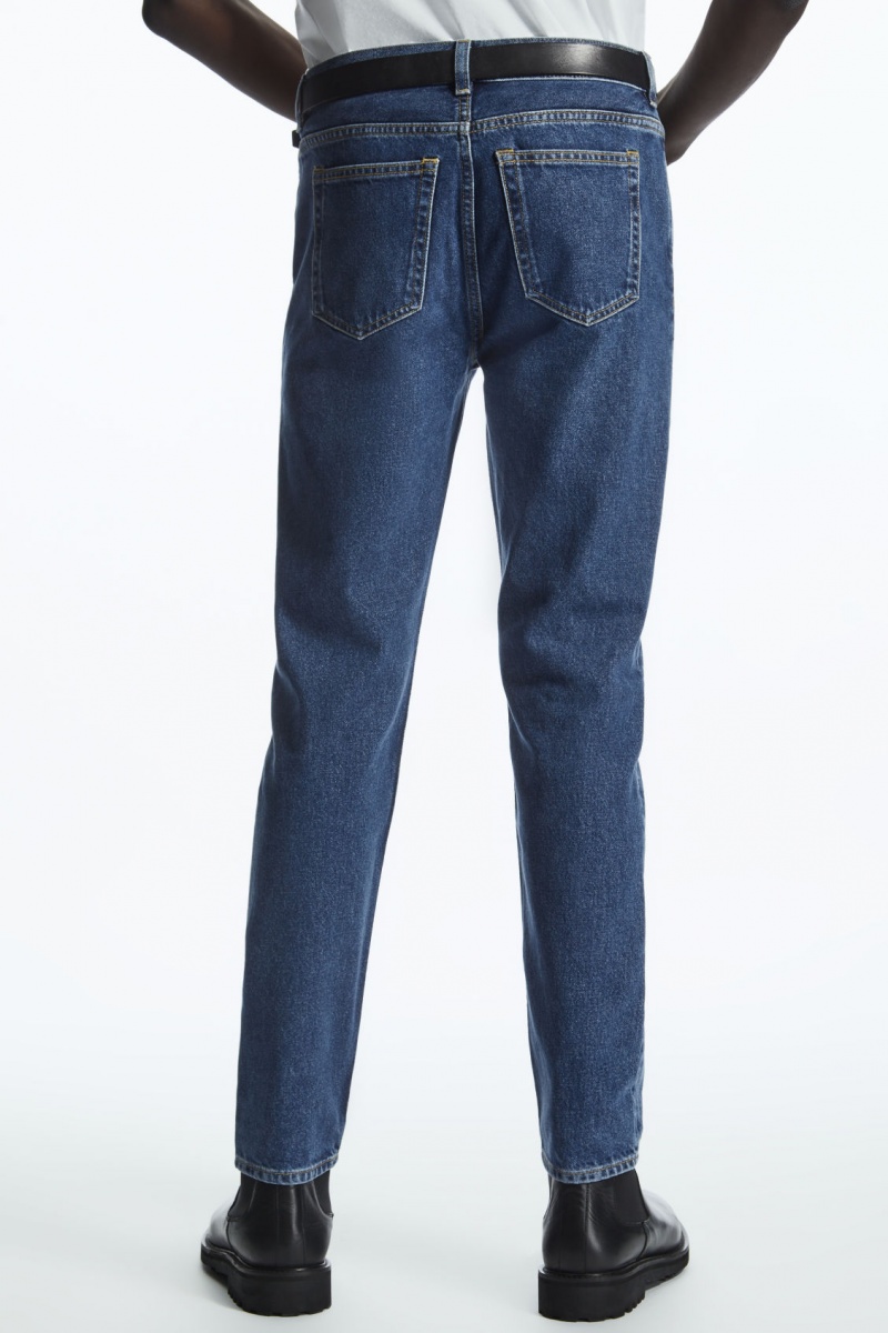 Men's COS Regular-Fit Tapered-Leg Jeans Blue NZ-13SJRWOPA