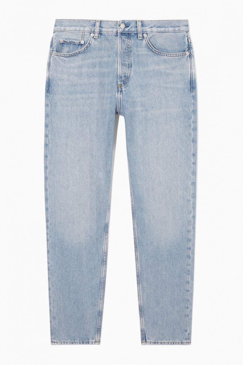 Men's COS Regular-Fit Tapered-Leg Jeans Light Blue NZ-13CFOGNAX