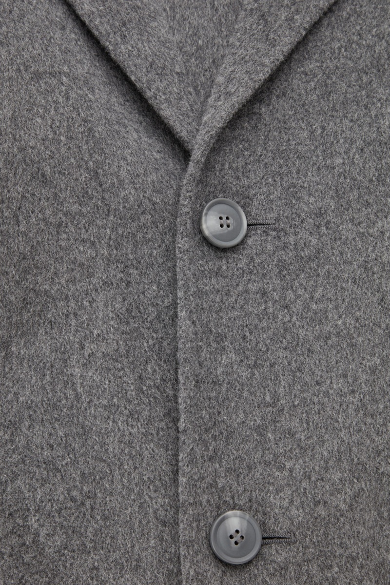 Men's COS Relaxed-Fit Double-Faced Wool Coats Grey NZ-50OMQKRSN