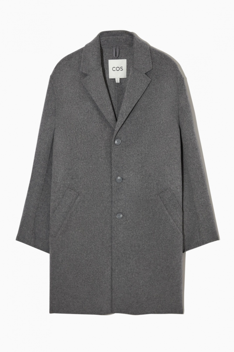 Men\'s COS Relaxed-Fit Double-Faced Wool Coats Grey NZ-50OMQKRSN