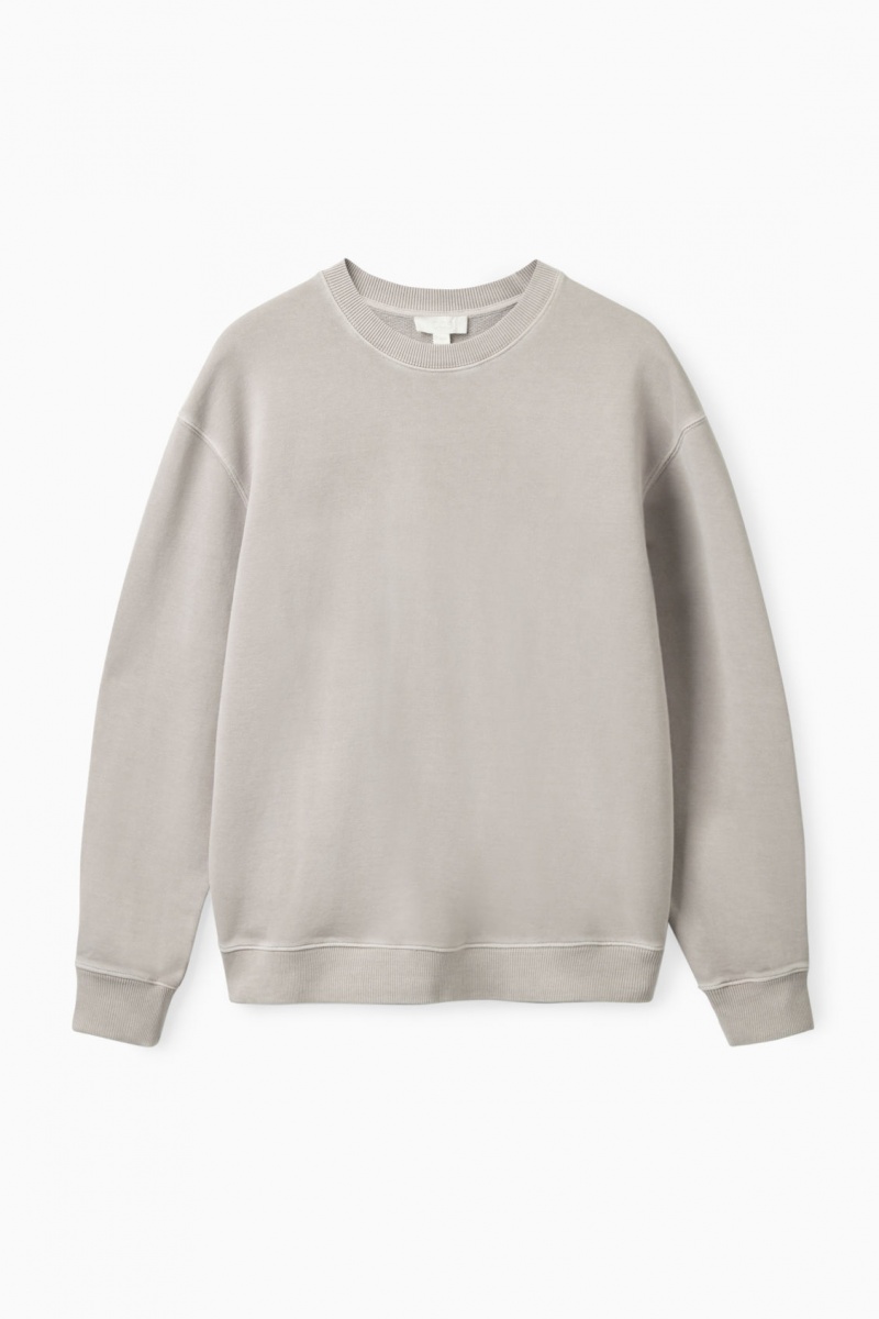 Men\'s COS Relaxed-Fit Sweatshirt Light Grey NZ-69TPDCNLK