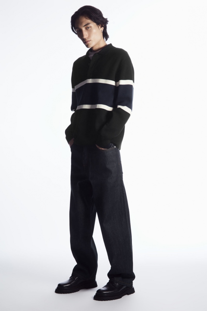 Men's COS Rider Wide Jeans Indigo NZ-95GMSTHAC