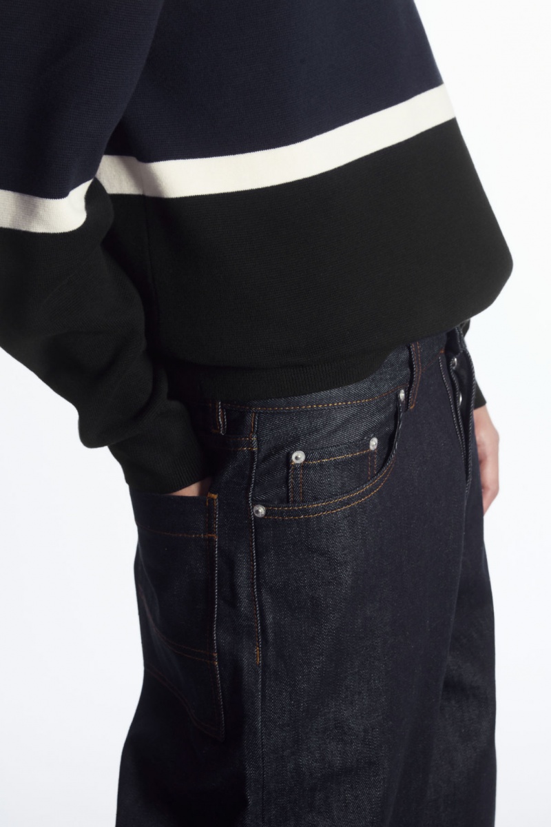 Men's COS Rider Wide Jeans Indigo NZ-95GMSTHAC