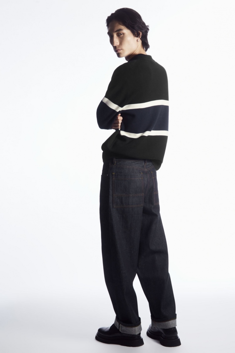 Men's COS Rider Wide Jeans Indigo NZ-95GMSTHAC
