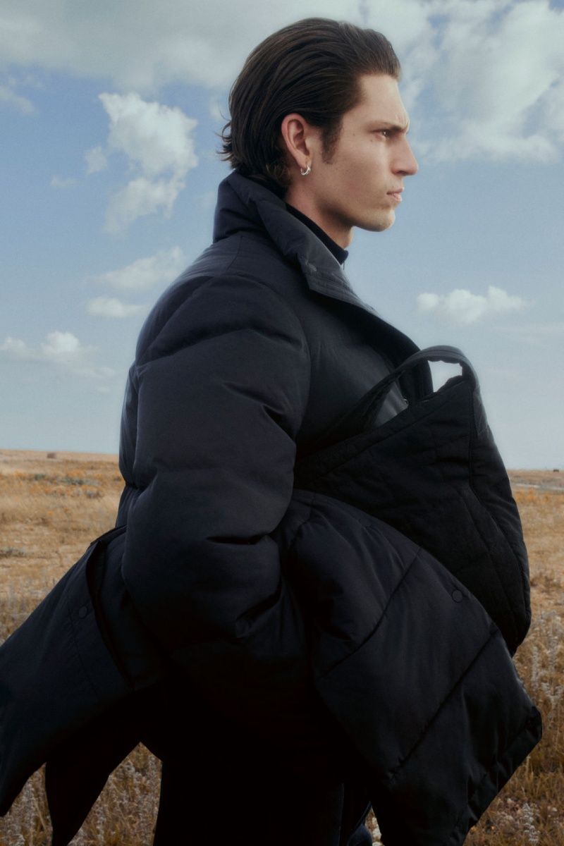 Men's COS Short Puffer Jackets Black NZ-23ZBQOALU