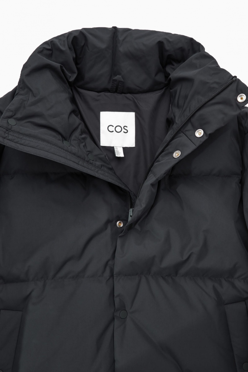 Men's COS Short Puffer Jackets Black NZ-90DBNPCMQ