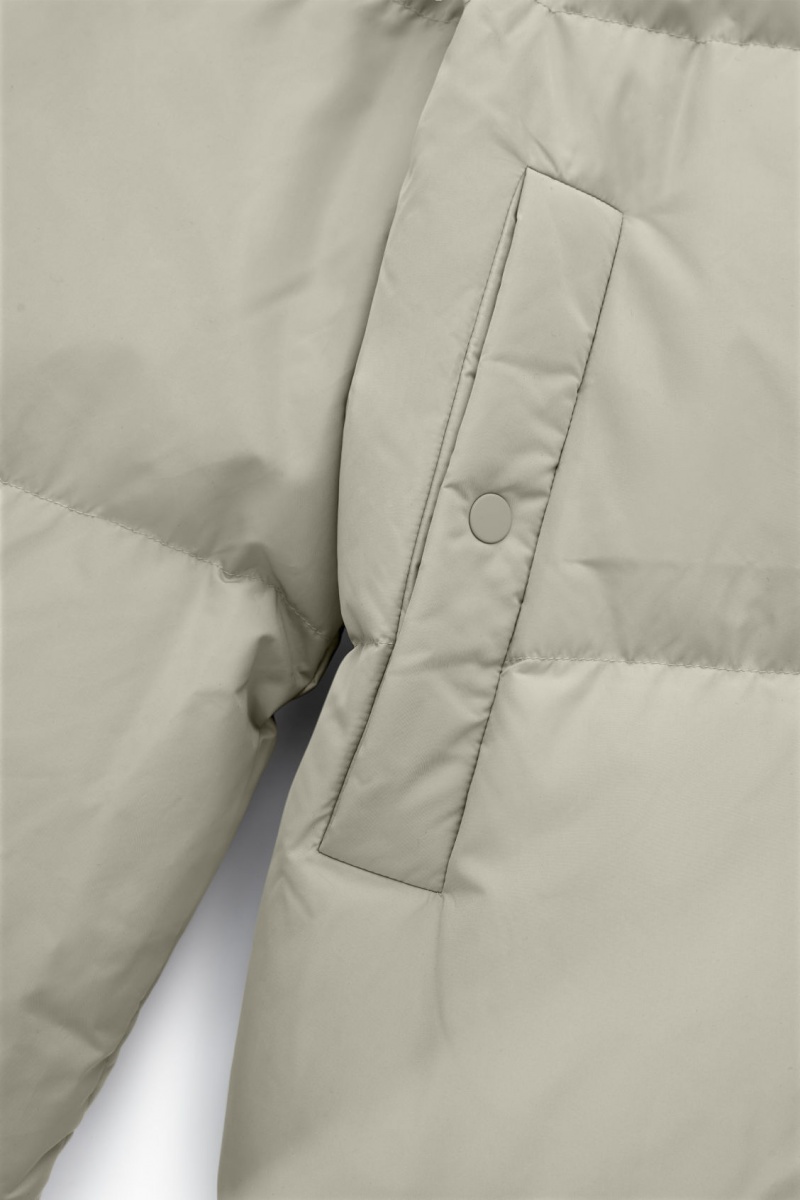 Men's COS Short Puffer Jackets Grey / Beige NZ-80TBQVUWN