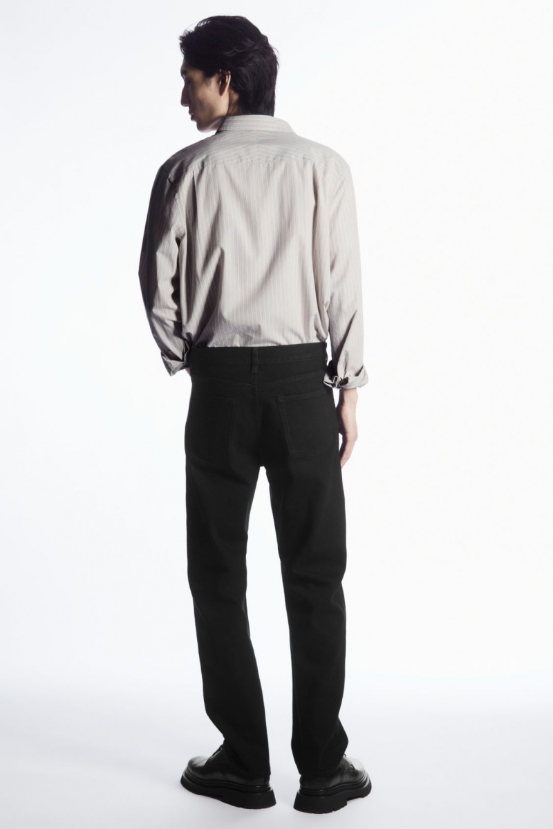 Men's COS Signature Straight Jeans Black NZ-84DOXHPBF