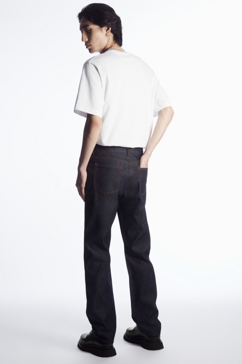 Men's COS Signature Straight Jeans Blue NZ-05XNEIBRQ