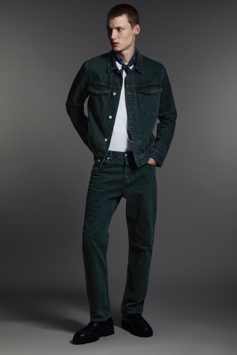 Men's COS Signature Straight Jeans Green NZ-47VXMUENG