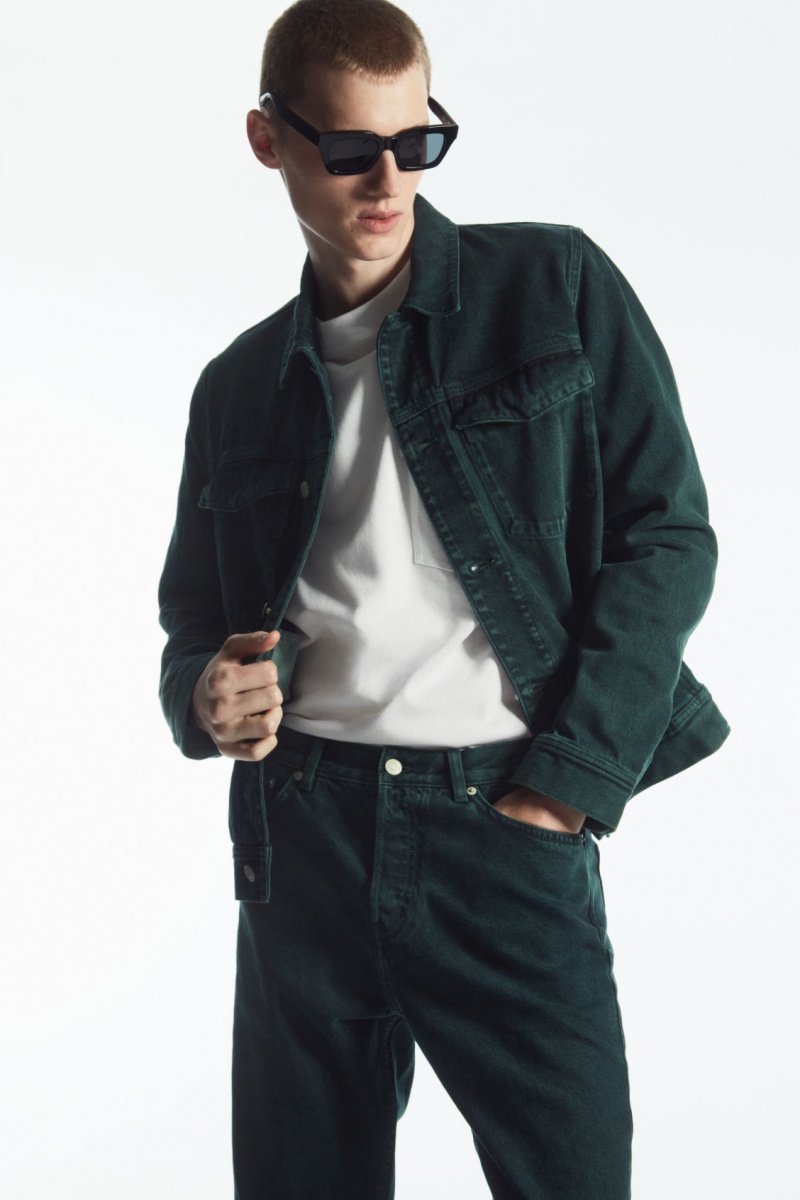 Men's COS Signature Straight Jeans Green NZ-47VXMUENG