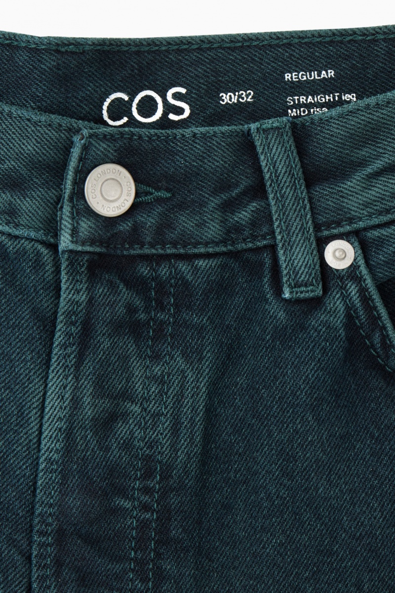 Men's COS Signature Straight Jeans Green NZ-47VXMUENG
