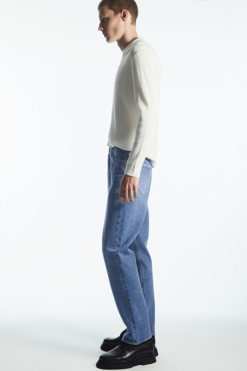 Men's COS Signature Straight Jeans Light Blue NZ-83YPBJESQ