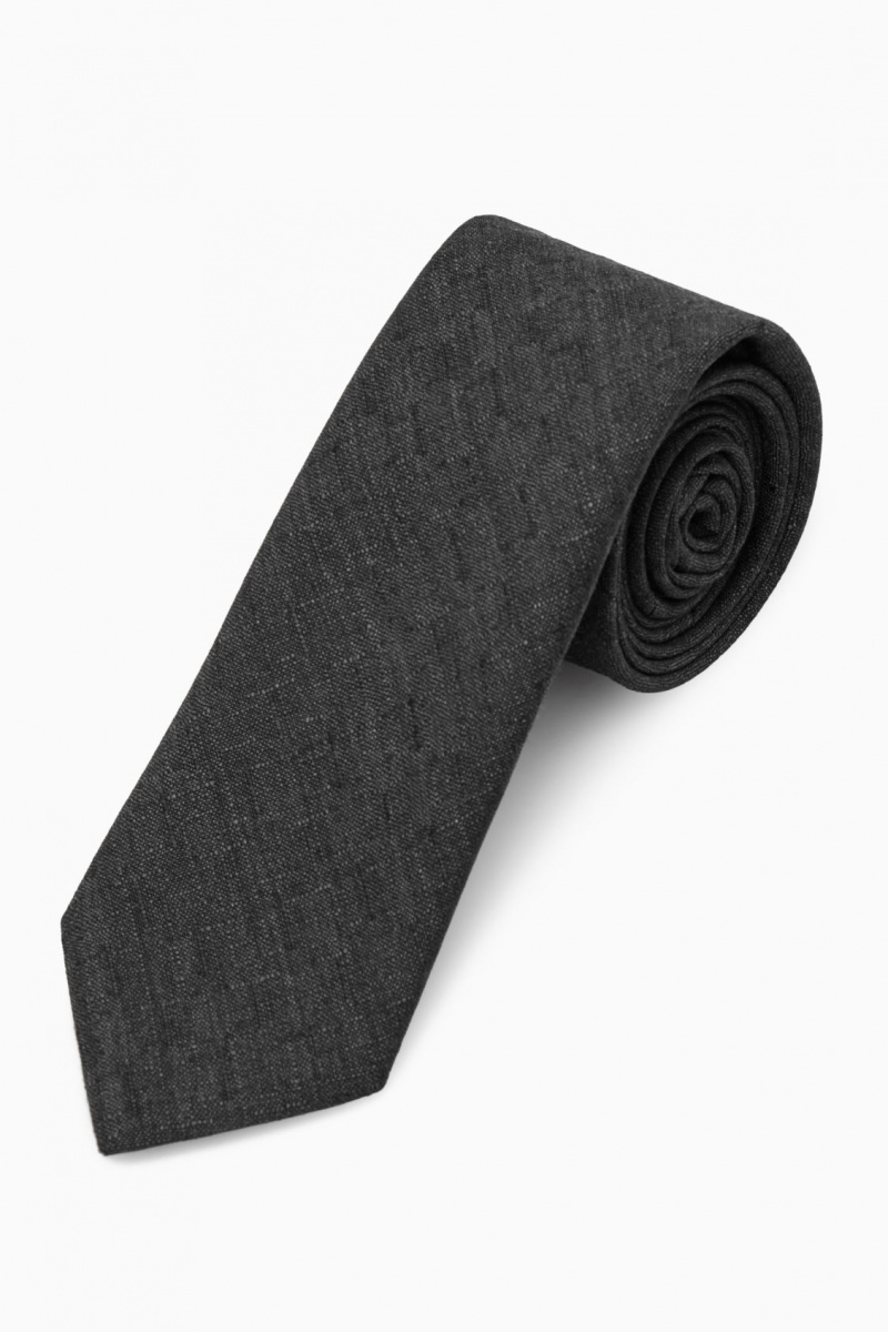 Men's COS Silk-Lined Wool Ties Grey NZ-25YLNIQRX