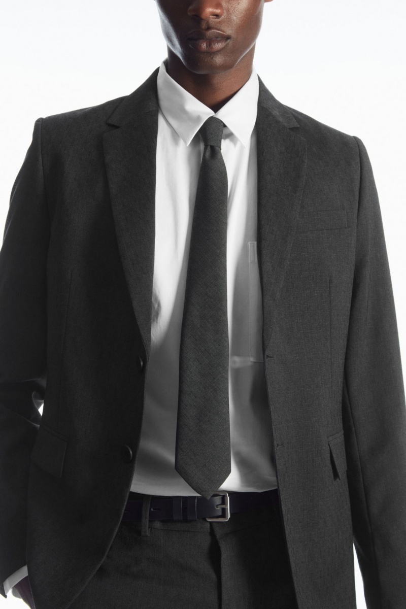 Men's COS Silk-Lined Wool Ties Grey NZ-69LBYFIVJ
