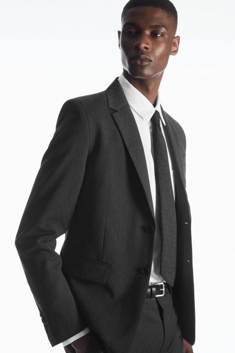 Men\'s COS Silk-Lined Wool Ties Grey NZ-69LBYFIVJ