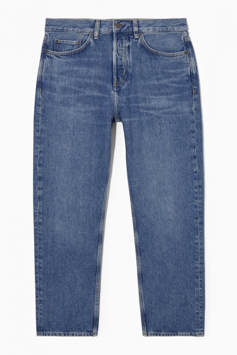 Men's COS Skim Straight Jeans Blue NZ-72SONPQJK