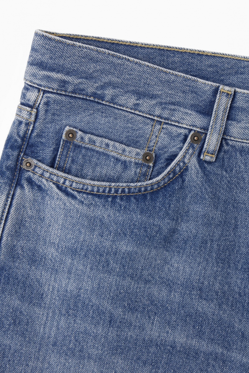 Men's COS Skim Straight Jeans Blue NZ-72SONPQJK