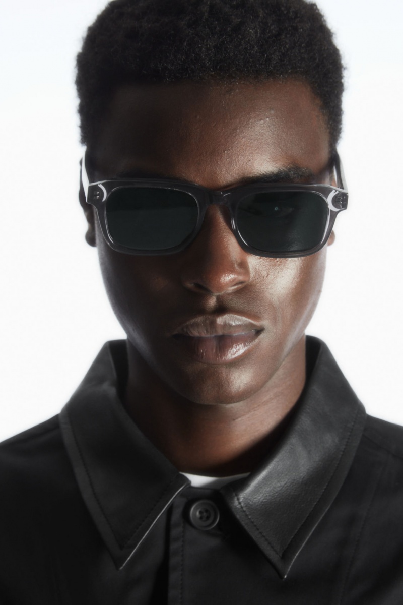 Men's COS Square-Frame Acetate Sunglasses Grey NZ-17RFTISXC