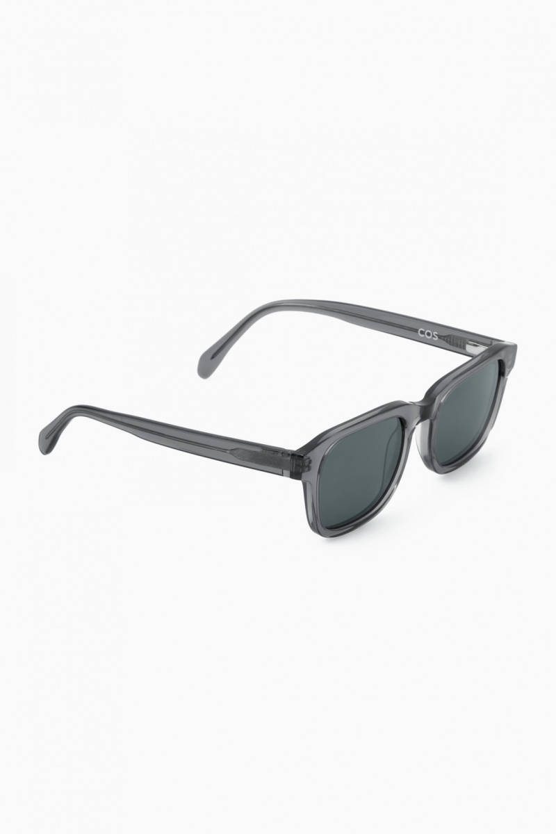 Men's COS Square-Frame Acetate Sunglasses Grey NZ-17RFTISXC