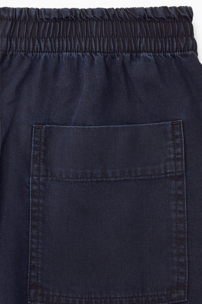 Men's COS Straight-Leg Lightweight Denim Pants Navy NZ-35TIJFYWX