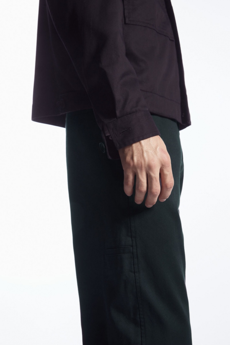 Men's COS Straight-Leg Relaxed Utility Trousers Dark Grey NZ-67VHZXIKS