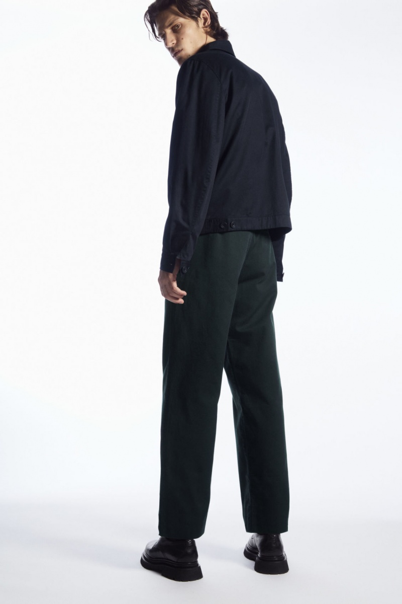 Men's COS Straight-Leg Relaxed Utility Trousers Dark Grey NZ-67VHZXIKS