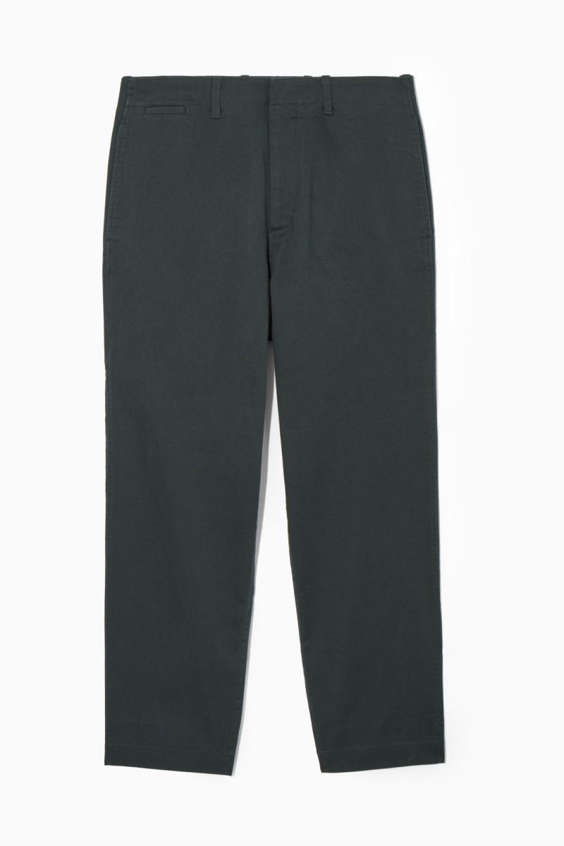 Men's COS Straight-Leg Relaxed Utility Trousers Dark Grey NZ-67VHZXIKS
