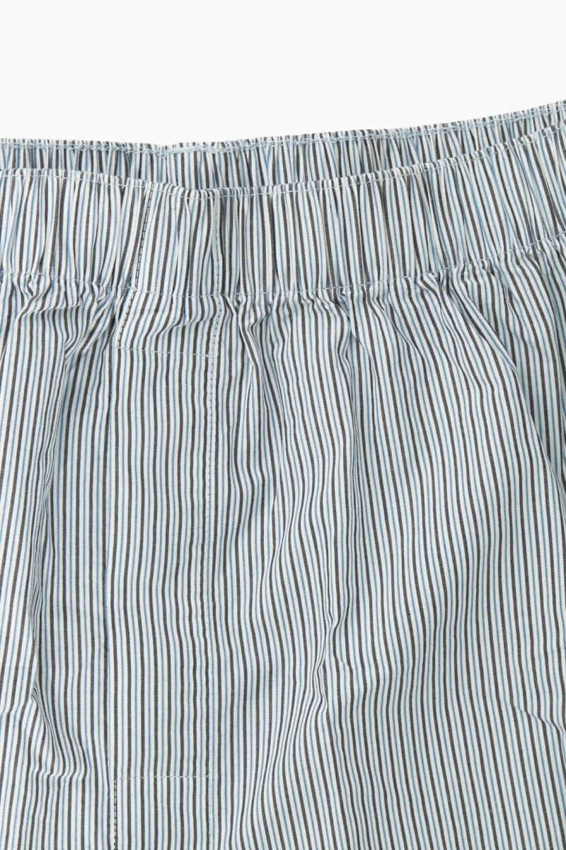 Men's COS Striped Boxer Shorts Light Blue NZ-48YQSJREX