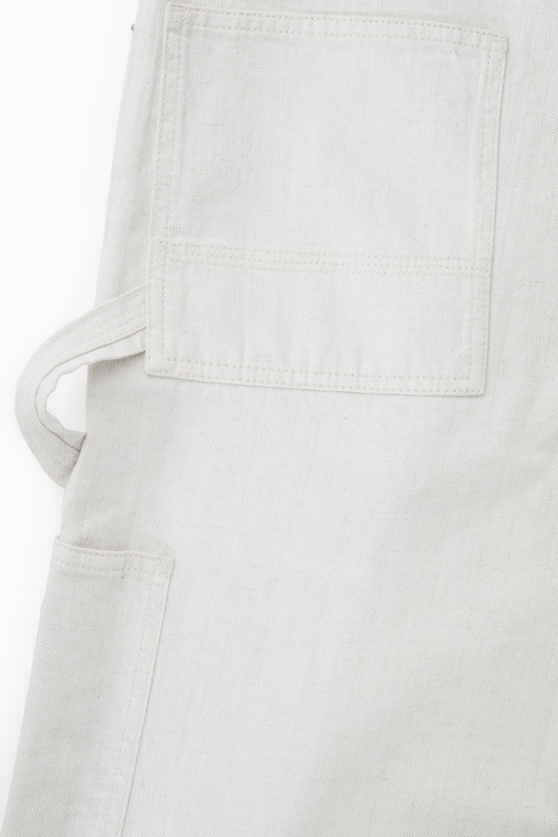 Men's COS System Straight Jeans White NZ-05EJWVZAP