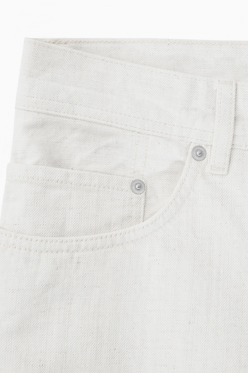 Men's COS System Straight Jeans White NZ-05EJWVZAP