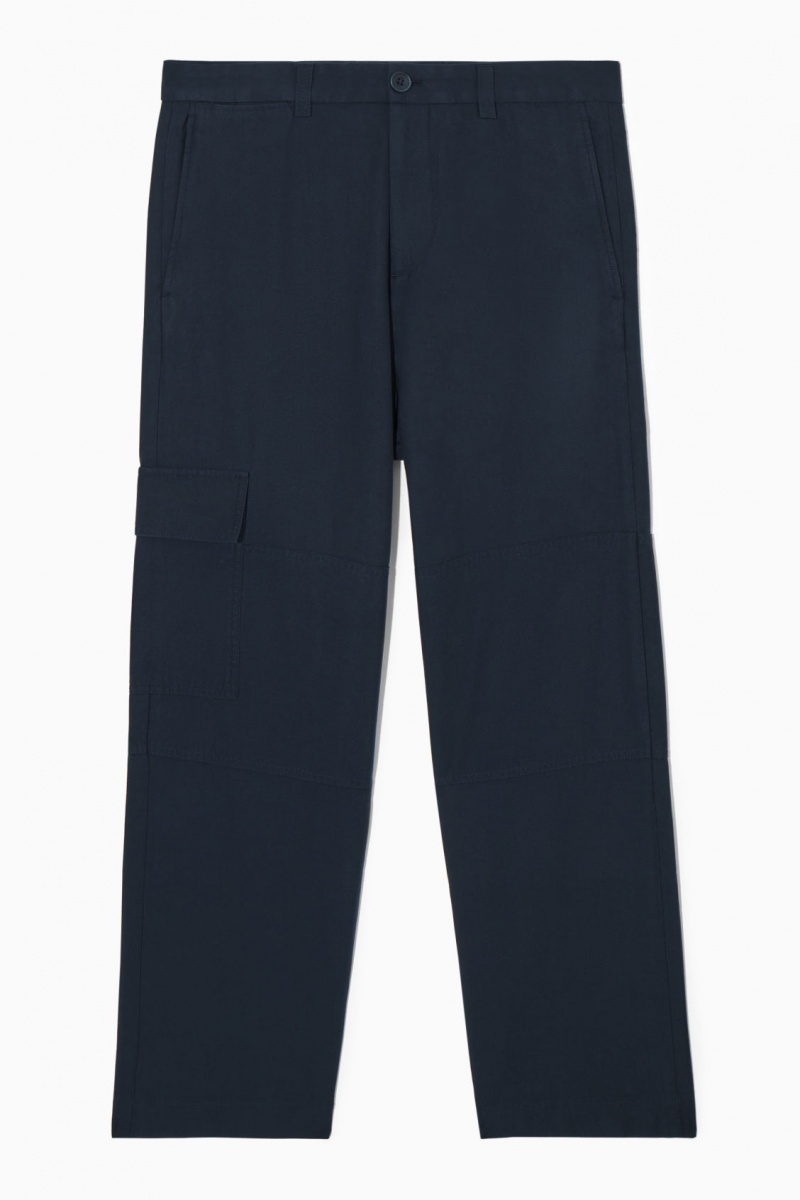 Men's COS Tapered Utility Trousers Navy NZ-09RNGHAMS