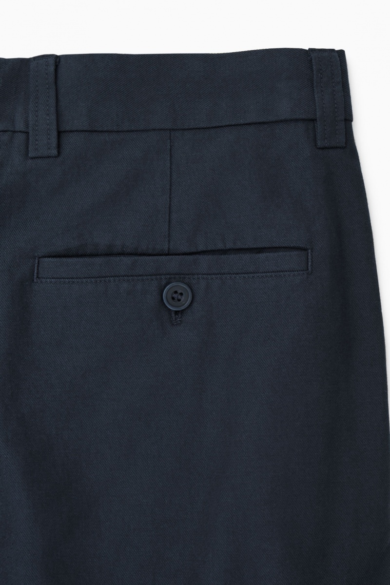 Men's COS Tapered Utility Trousers Navy NZ-09RNGHAMS