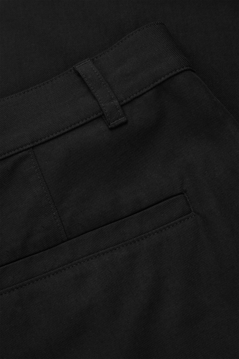 Men's COS Tapered Wool Chino Pants Black NZ-17NHTFRXP